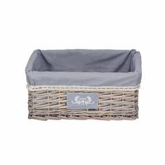 Корзина стеллажная "Лён", Д400 Ш310 В170, серый, EW-19 M Natural House