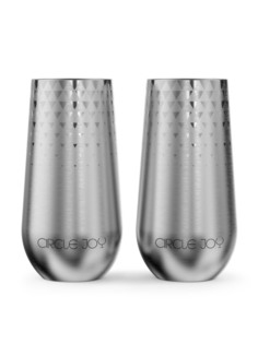 Стальные бокалы для игристых вин Circle Joy Stainless steel champagne flutes