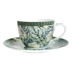 Чайная пара Коралл Primrose 250 мл бело-зеленая