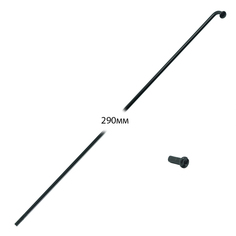 Спицы чёрные 2,0мм 14GX290мм с чёрными ниппелями 1/2", 144 шт. TBS