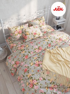 Пододеяльник Сказка "Green" 1,5-спальный 145х215 см, лён