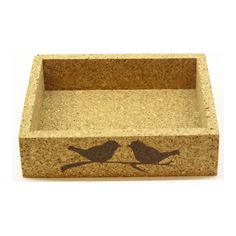 Поднос сервировочный 3D Cork Birds, 18х14 см, 3D18