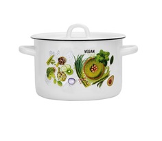 Кастрюля эмалированная 3,0л 01-1612/4М Веган Эмаль ООО