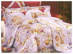 Комплект постельного белья СайлиД сатин с вышивкой семейный