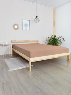 Простыня на резинке трикотаж "Всё себе" Мокко, 120 х 200