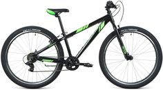 Велосипед Forward Toronto 26 1.2 (2021) горный рам.:13" кол.:26" черный/ярко-зеленый 13