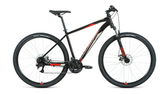 Велосипед Forward Apache 29 2.2 disc (2021) горный рам.:17" кол.:29" черный/красный 14.4кг