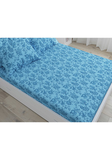 Простынь на резинке Сказка "Шамбала (синяя)" 90х200 см