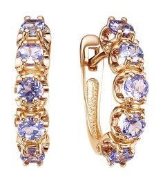 Серьги из красного золота с танзанитом Империал S1000JU-108 Imperial