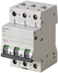 Автоматический выключатель Siemens 400V 6KA, 3-ПОЛ., C, 25A