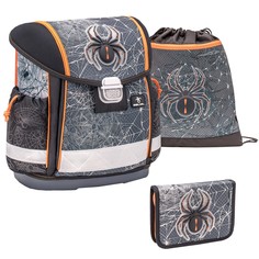 Ранец Belmil Classy Spider Web, Паук, серый, с наполнением