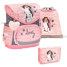 Ранец Belmil Compact Lovely Beagle, Щенок, розовый, с наполнением