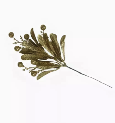 Елочное украшение Marko Ferenzo Classic gold Веточка Цветок лилии 1 шт 10x16 см