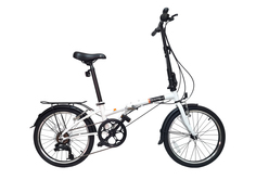 Велосипед DAHON Dream D6 складной, white. Крылья, багажник, подножка
