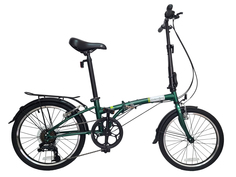 Велосипед DAHON Dream D6 складной, Turkish green. Крылья, багажник, подножка