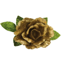 Елочное украшение Marko Ferenzo Classic gold Ветка Цветок 1 шт 20x15 см