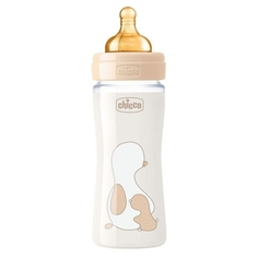 Детская бутылочка Chicco Original Touch, стекло, латекс, 240 мл, 0+, цвет бежевый