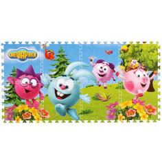 Коврик-пазл Смешарики 8 сегментов, каждый 31.5*31.5см в пак Играем вместе