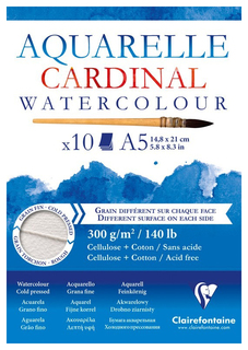 Альбом для акварели Clairefontaine Cardinal А5 10 листов 300 г/м2 на склейке