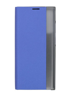 Чехол Zibelino Clear View Activ для Samsung Note 20 Ultra (синий) с магнитом