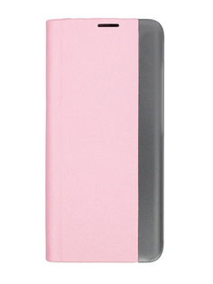 Чехол Zibelino Clear View Activ для Xiaomi Redmi Note 9S/9 Pro (розовый) с магнитом