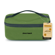 Ланч-сумка с контейнером и приборами, Арктика, 2л, зелёная, 020-2000-2