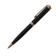 Ручка шариковая Manzoni "Savona", цвет черный, розовое золото ФАРМ