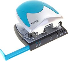 Дырокол Maped 421512 до 20 листов серебристый/бирюзовый с линейкой