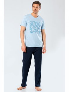 Пижама мужская Cacharel 2198 голубая XL