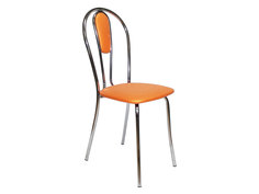 Стул Венус М Хром/Иск.кожа оранжевая Дик