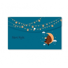 Папка-конверт на кнопке Attache Winter time, А5, 180 мкм, 6 шт