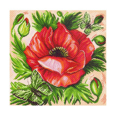 Канва с рисунком Матренин посад Мак, 41*41 см 1214