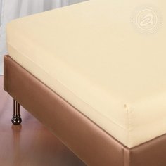 Простынь на резинке 90х200 (борт 20 см) поплин Шампань АРТПОСТЕЛЬ