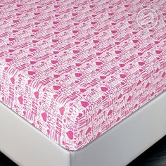 Простынь на резинке 120х200 (борт 20 см) трикотажная Лав АРТПОСТЕЛЬ