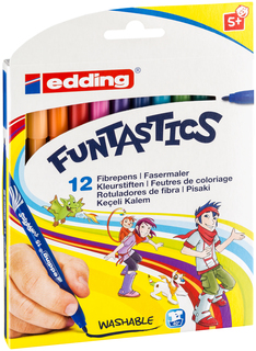 Фломастеры Edding 15 Funtastics 12 цветов