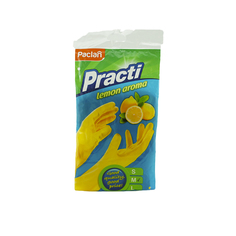 Перчатки Paclan хозяйственные с запахом лимона размер M Palace