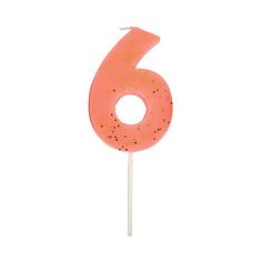 Свеча восковая "6" Meri Meri