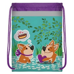 Мешок для обуви SchoolФормат Корги, 42х34 см, сиреневый