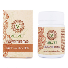 Хна для окрашивания бровей VELVET 03. Classic chocolate, 30 капсул