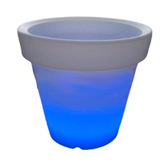 Горшок светящийся Mini Magic flower pot на батарейках, голубой Русский огород