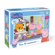 Пазл super maxi Peppa Pig "Прогулка по рынку", 35 элементов (+ наклейки) Origami