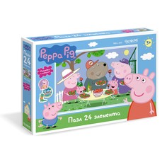 Пазл Peppa Pig "Отдых на природе", 24 элемента (+ наклейки) Origami