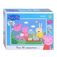 Пазл super maxi Peppa Pig "Путешествие", 35 элементов (+ наклейки) Origami