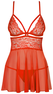 Расклешенный бэби-долл с изысканным цветочным кружевом Obsessive