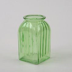 Ваза NiNaGlass 92-023 Ваза Ханна проз.крш.зел.h185 (И)