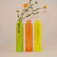 Ваза NiNaGlass _92-045-21 см. Ваза алеб.крш.лайм.