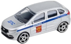 Коллекционная пластиковая машинка Autogrand Lada Xray 1/60, бело-синий