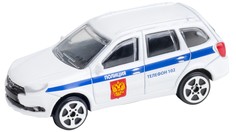 Коллекционная пластиковая машинка Autogrand Lada Granta Cross 1/60, бело-синий