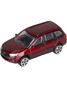 Коллекционная пластиковая машинка Autogrand Lada Granta Cross 1:60, красный