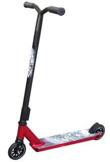 Самокат трюковой Street Hit Master Сhrome с алюминиевыми колесами, красный